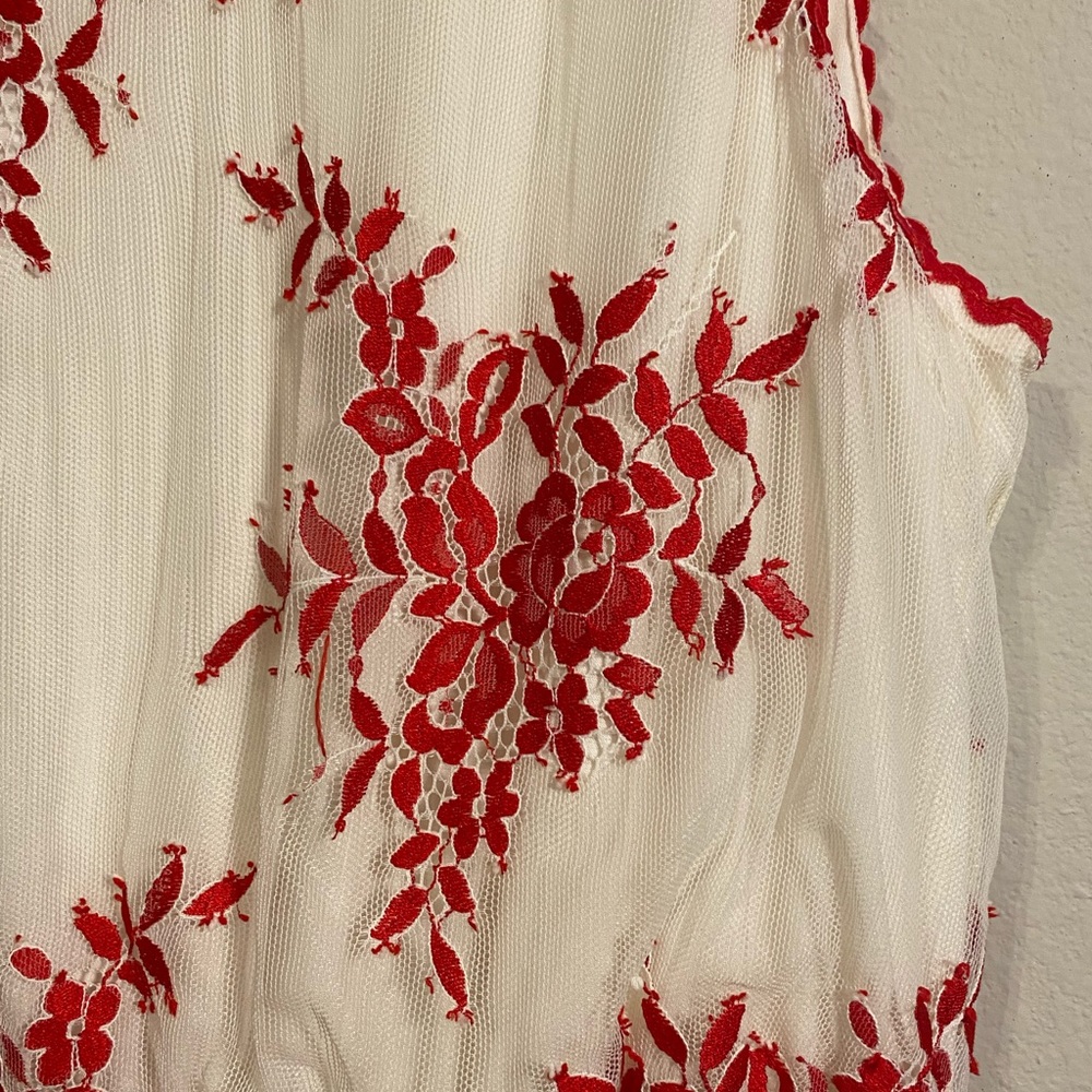 NWOT Chelsea & Violet Red/White Tulle Dress Size M - Picture 3 of 6